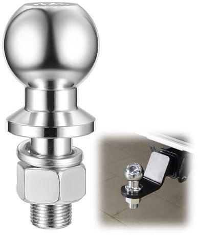 Bola de Enganche para Remolque, Bola de 50mm 3.5t para Barra de Tiro, Pernos de Bola Ø22mm, Bola de Acoplamiento para Tractores, Capacidad hasta 3.5 Toneladas