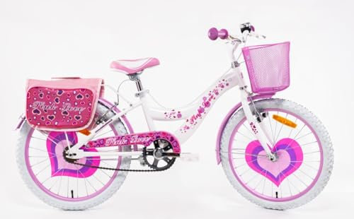T&Y Trade 20 Zoll Kinder Mädchen Fahrrad Kinderfahrrad Mädchenfahrrad Kinderrad Rad Bike Love Weiß