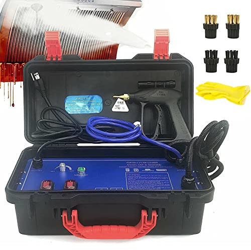 Limpiador a vapor de alta presión, máquina de vapor portátil de alta temperatura de 3000 W, limpiador a vapor multifuncional inteligente para aceites pesados y manchas intensas en cocinas, automóvil