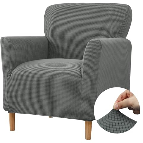 Niuoppy Armchair Covers Slipcovers Banquet, Stretch Sofa Arm Covers, Arm Rest Covers Anti-slip, Thicked Arm Chair Slipcover for Sofa Armchair Protector (Dark Grey)