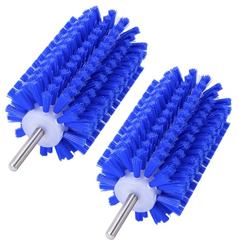 EBaokuup 2 Pcs Livestock Mini Roto Drill Brush Attachment-0.2 Inch Drill Shank Cattle Fur Brush-Cattle Scratcher Roto Brush for Goat Sheep Cattle Horse Pig Grooming