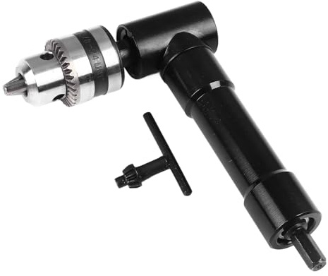 Baxnore Right Angle Drill Attachment, Plastic Right Angle Converter, Impact Resistant Right Angle Drill Adapter, Electric Drill Attachment for Mechanical (Metal Case with Key)