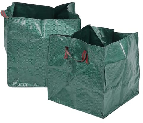 GAROZATION 2stücke Große Kapazität Gartenabfalltasche Mit Griffen Aus Pp-material Faltbarer Gartenabfallsack Zum Sammeln Von Laub Und Gartenabfällen Tragbarer Behälter Für Gartenarbeiten