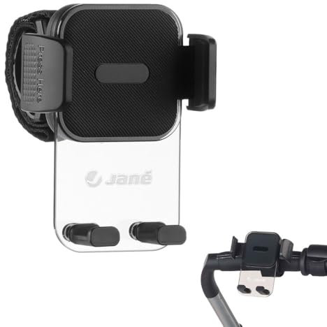 Jané Support de Smartphone Universel pour Poussettes, Rotation Multi-Positions 360 degré, Installation Facile, Stable et Sûr