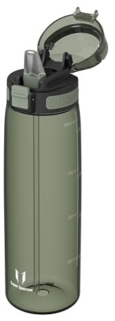 Super Sparrow Borraccia - 1 Litro - TouchSip Sportiva Bottiglia - Tritan Senza BPA, a Prova di Perdite - Borracce con Cannuccia Ideale per Scuola e Sport