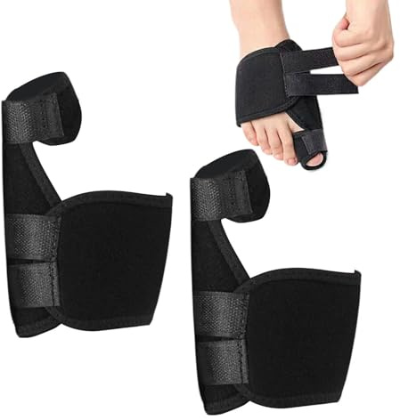 Big Toe Splint für gebrochene Zehen, Schiene mit großem gebrochenem Zeh – Fußstütze für verstauchte Zehen, Set mit 2 Curls, Hallux glätter, verstellbarer Fußschutz für Frauen und Männer | 2 Stück Curl Locken für Fuß, verstellbar, für Damen und Herren