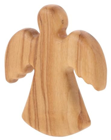 Toyvian Klein Handgeschnitzter Holzengel Dekorative Engel Figur Für Gebet Und Trost Rustikales Für Zuhause Symbolisiert Schutz Und Segen Für Christliche Anlässe