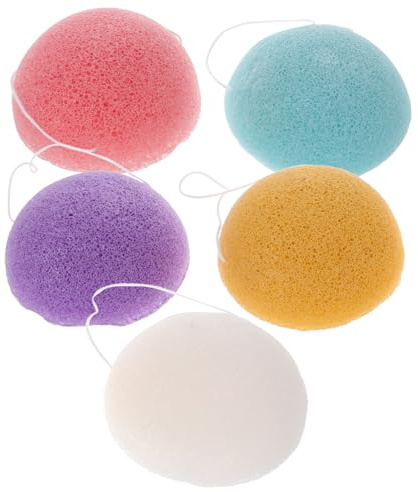 iplusmile 5Piezas Esponjas Faciales Exfoliantes Mágicas de Limpieza Profunda y Diseño Portátil Colores y para de Cuidado