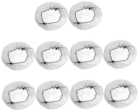Homoyoyo 100 Stück Unsichtbare Haarnetze aus Elastischem Nylon Leichte Atmungsaktive Dutt Netze für Damen und Herren für Perücken Kochmützen und Alltag Schwarz