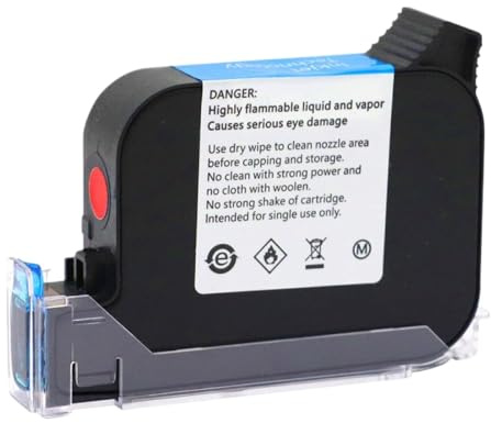 IJOSADON JS12 Kompatible Tintenpatrone Kompatibel mit Handheld Online Inkjet -Drucker 12.7mm schnelles schnelles trockenes Öko -Lösungsmittel -Adhäsion JS12(Red)