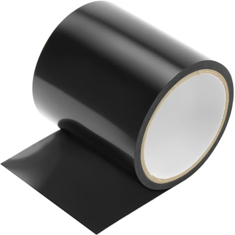 QWORK® Ruban de réparation PVC, 10 cm x 3 m noir ruban adhésif d'étanchéité étanche, pour fissures, joints, transitions