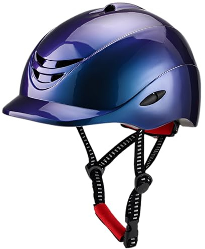 Funabridge Casco da equitazione blu, taglia regolabile, per adulti e ragazzi, 51-57 cm