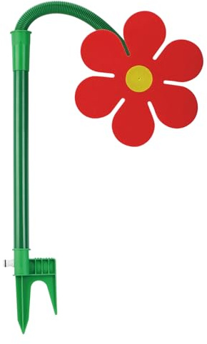Aspersor genérico Crazy Daisy, aspersores de agua con flores bailando, rotación de 360°, divertido aspersor de césped con margaritas y girasoles, ideal para regar el jardín, perros jugando (rojo sin c