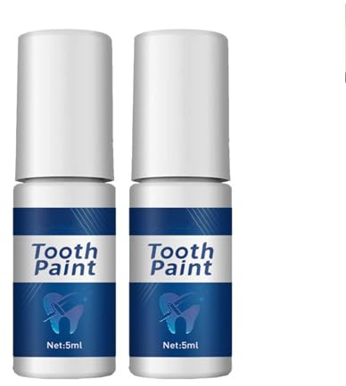 Instant Teeth Whitening Paint for Smokers, Temporary White Tooth Coating, Covers Surface Stains, Safe for Daily Use & Sensitive Gums, Portable (2PCS)