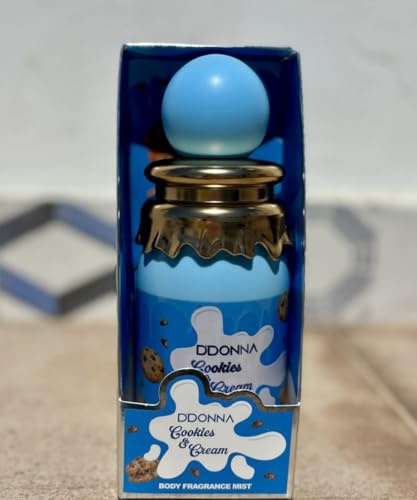 D'DONNA Bruma Corporal Perfumada, Spray de 300 ml, Aroma Dulce y Duradero, Colección Luxe, Fragancia Premium para Mujer, Diseño Inspirado en Postre (Cookies & Cream)