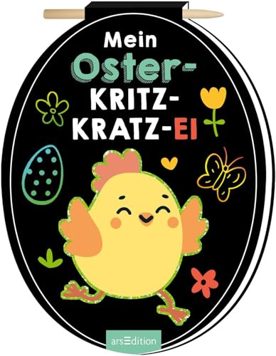 Mein Oster-Kritzkratz-Ei: Kreativer Kratzelspaß mit Malideen und Holzstift (Kritzkratz formgestanzt)