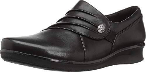 Clarks Women's 26137200 Hope Roxanne Loafer, Black, 9.5 UK
