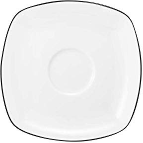 Seltmann Lido - Piattino combinato quadrato, 14,5 cm, 6 pezzi, colore: Nero