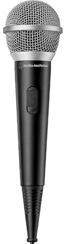 Audio-Technica ATR1200X Unidirektionales dynamisches Gesangs-/Instrument-Mikrofon inkl. Tischständer und Standklemme (schwarz)