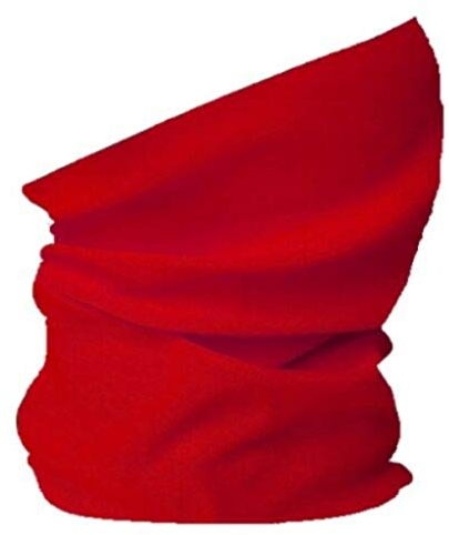 ledermodefashion Multifunktionstuch Schlauchtuch Halstuch Loop Schal Motorrad Loop Bandana (Rot)