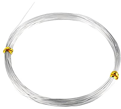 Craft Wire 1mm 10m Anodized Silver Aluminum Wire for Bead Making Art Craft DIY Embellishment Decoration Florist Supplies (Silver)