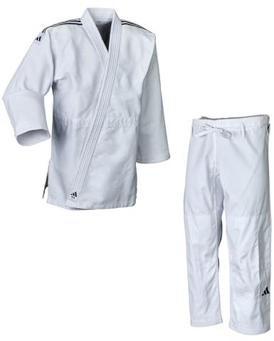 adidas Judo-Anzug Contest weiß/schwarze Streifen (185)