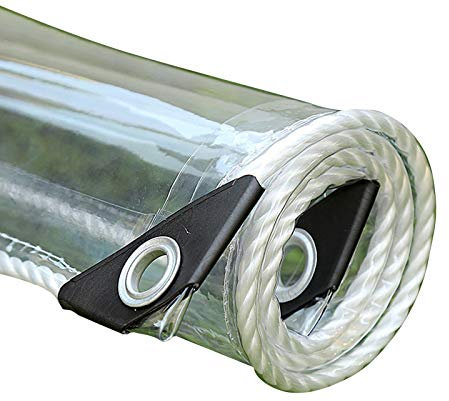 Bâche de Protection Transparente PVC Plastique Bâche Piscine,Couverture étanche bâche imperméable et indéchirable, pour Serre de jardin, Bois de chauffage, Table de Jardin, plantes serre