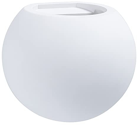 Paco Home Wandleuchte Innen Wandlampe Flur Lampe Rund Indirektes Licht Up Down Effekt G9 Gemütliche Atmosphäre, Leuchtmittel: ohne Leuchtmittel, Farbe: Gips-Weiß Übersteichbar