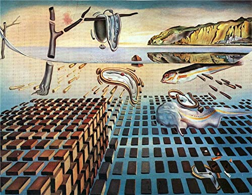 GWYDYB Diamond Painting Art Kits für Erwachsene Kinder, Salvador Dali's Berühmte Gemälde – Ewige Erinnerung DIY Strass Stickerei 5D Vollbohrer Kreuzstich Kunsthandwerk für Wohnkultur 40×50cm