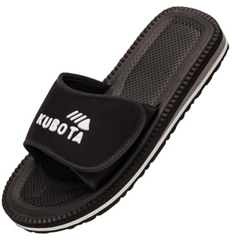 Kubota Claquettes à scratch Femme Homme Sandales été Chaussures pour piscine et plage Chaussons