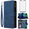Asuwish Compatible with LG V50 ThinQ Wallet Case Tempered Glass Screen Protector and Leather Flip Cover Card Holder Stand Cell Phone Cases for LGV50 5G V 50 Thin Q V50ThinQ 50ThinQ 50V Women Men Blue