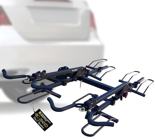 Stromberg Carlson BC-204HD Heavy Duty Platform Mount Bike Rack – Folding Hitch Carrier for 4 Bikes, Fits 2 Hitch Receiver, Durable Transport Solution, Compatible with Cars, SUVs, Truck and Trailer