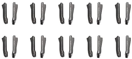 sourcing map 10 Stück Reißverschluss Reparatur Doppelt Open Reißverschluss Stopper Verriegelung Kit #5 Stecknadeln Reissverschluss Reparieren für Jacke Mantel Kleidung, Metallisch Schwarz