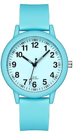 CIVO Damen Uhren Minimalistisch Analog Quarz Gummi Damenuhr Wasserdicht Mode Kleid Elegant Frauen Student Teenager Blau