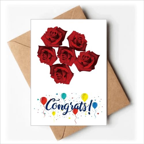 Blumen Rote Rose Blume Hochzeit Karten Glückwunsch Gruß Umschläge