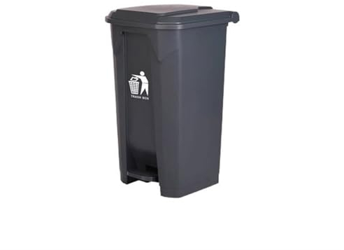 Poubelles extérieures Grande poubelle d'extérieur commerciale, grande taille, pédale, Type extérieur avec couvercle, cuisine domestique, boîte de grande capacité Poubelle ( Color : Grigio , Size : 50L