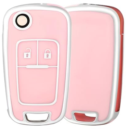 OFF WE GO Autoschlüssel Hülle für Opel Adam Astra j Corsa D/E Meriva Mokka | Schlüsselhülle Cover für Insignia A Zafira Meriva B Chevrolet Aveo Matiz Cruze Captiva Spark Trax Schlüssel Gehäuse 2 Tasten