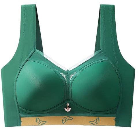MOONBADI BH Grün Damen BH Push-Up Ohne Bügel BH Mikrofaser volle Abdeckung Transparent Rückenfrei Pushup BH Damen 90D