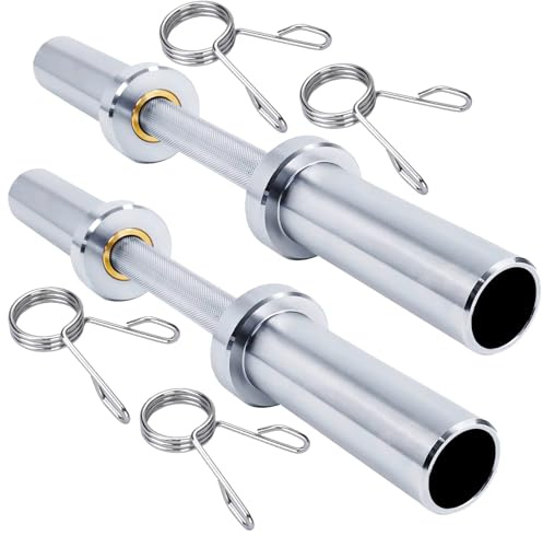 G5 HT SPORT Manubrio olimpionico Da 51 cm | DIAMETRO 50 mm | Con O Senza Chiusure | Manico zigrinato 28mm I Power Training | (Doppio Manubrio olimpionico con molle Ø50 mm)