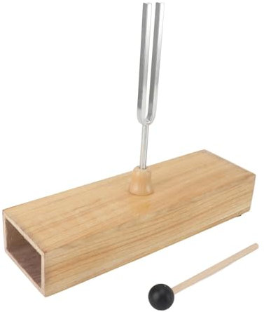 Uadme Stimmgabel 256 Hz, Stimmgabeln Medizinisch, Stimmgabel-Set mit Resonanzkasten und Hammer, für Akustische Experimente, Klangheilung, Aromatherapie-Heilung, Resonanzunterricht