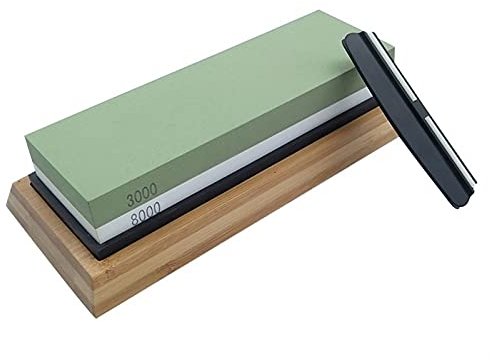 ISCBAFYX Set di Pietre per affilare a Doppia Faccia macinazione di Grana Pietra per affilare Professionale Ghiaia Affilacoltelli per Pietra ad Acqua (Colore : Grit 3000 8000 Set)