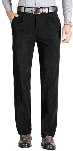 KTWOLEN Pantaloni da Uomo, Nero Scuro, 38