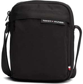 Tommy Hilfiger Herren Element Crossbody Bag Umhängetasche, Black Repreve