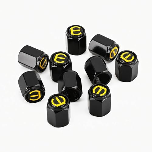Xzenuo Tappi di Valvola Auto, Tappi di Valvola in Metallo Alluminio per Bici, 10pcs Car Tyre Valve Caps Covers, Marcatori per Pneumatici per Auto, SUV, Moto, Bici