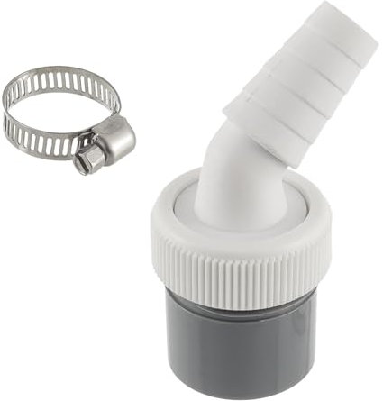 Raccordo Scarico Lavatrice,Adattatore per Raccordo Tubo Scarico Lavatrice e Tubo Scarico Lavastoviglie con Ingresso 18-24 mm e Uscita 40 mm,Scarico Lavatrice Asciugatrice con Fascette Metalliche