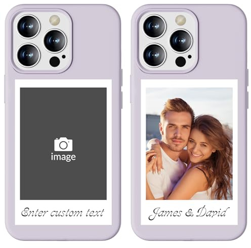 LSXYHQLD Personalisierte Handyhülle mit Foto-Handyhülle selbst gestalten für iPhone 16/15/14/13/12/11 Pro/Max/XR/8/7/SE-Individuelles TPU Hülle