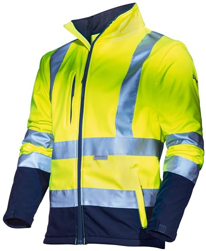 Uvex protection flash 2in1 Softshell-Jacke - praktische Warnschutz Arbeitsjacke - mit abnehmbaren Ärmeln