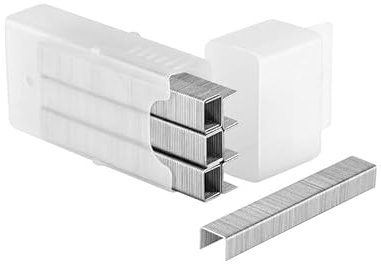 Heftklammern, Typ A, 8 mm, Packung mit 1000 Stück, ideal für Klemmarbeiten im Büro und Zuhause, hohe Qualität und Widerstandsfähigkeit