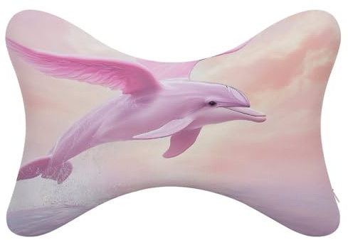 Jubonexis Lot de 2 coussins de nuque en forme de dauphin ailé volant pour siège de voiture