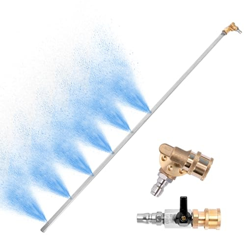 Tcatec 39'' Radiator Cleaning Wand, 4500 PSI Dual Water/Air Radiator Cleaner Flush Tool with 180° Swivel Adapter​, 304 Stainless Steel Power Washer Wand for Cars Truck